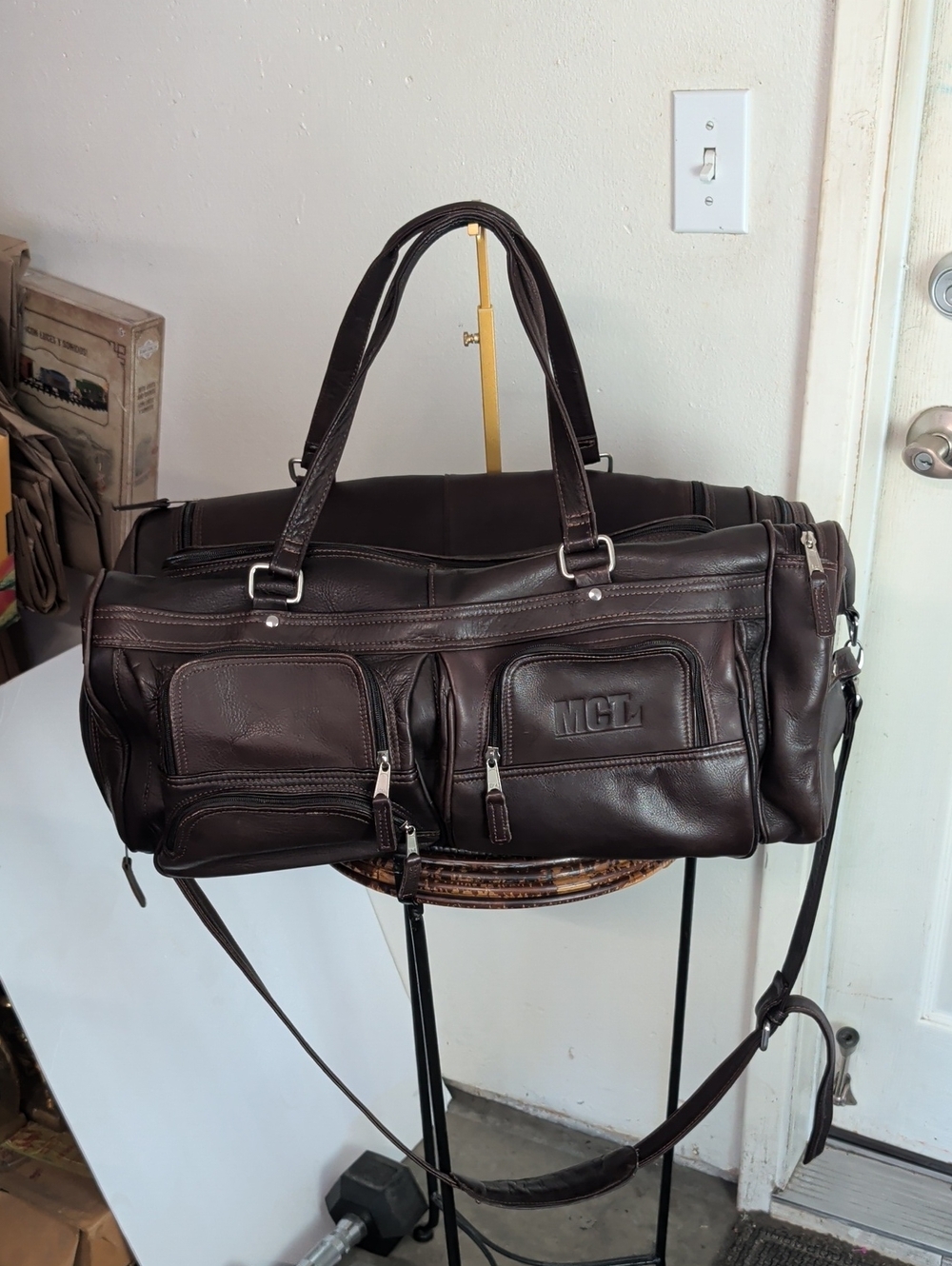 Latico NJ U.S.A. Men's Duffle Bag Brown Leather